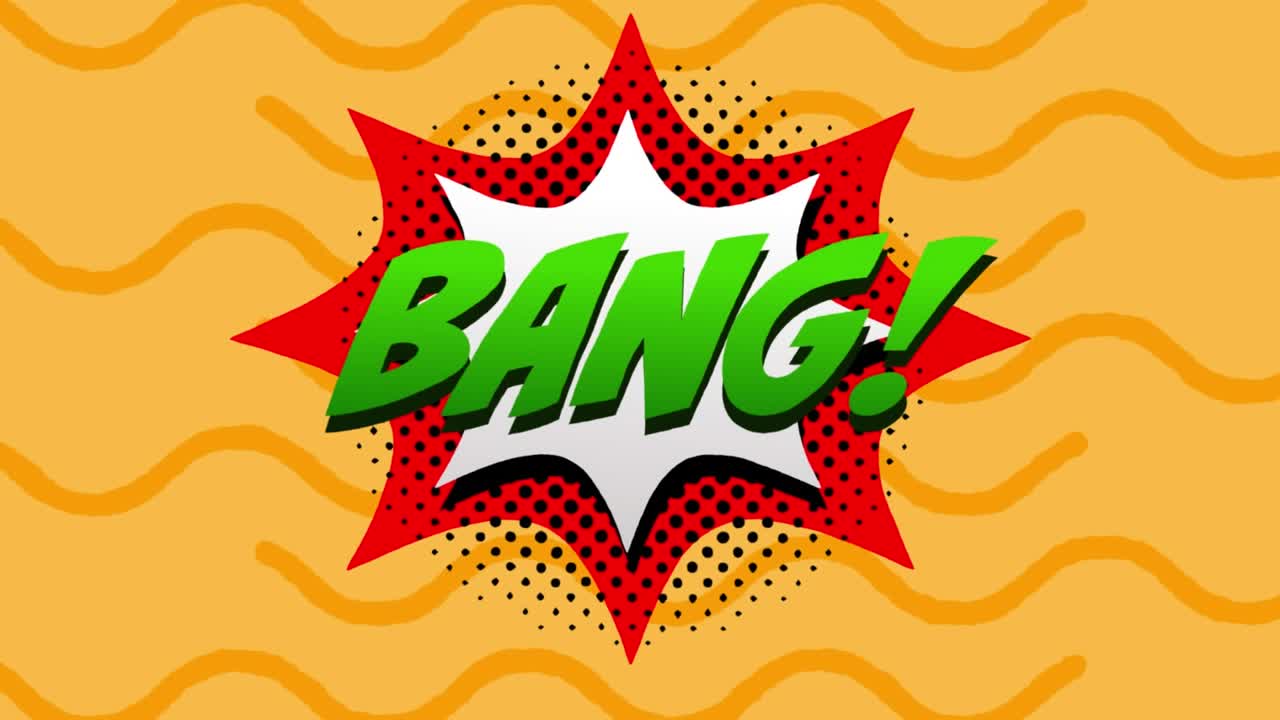 Digital animation of rainbow effect over back to text against purple radial background