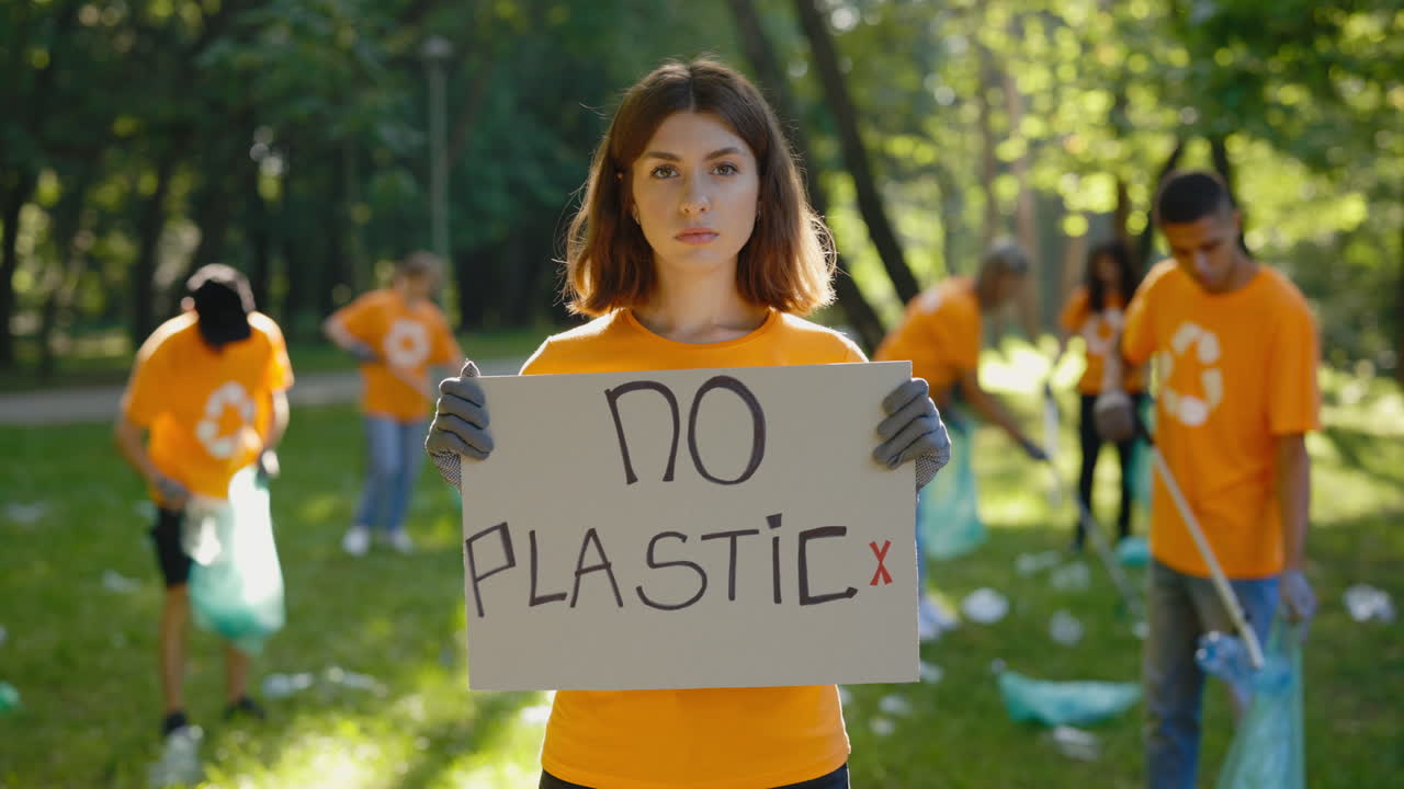 Eco Activists Volunteering in a Park