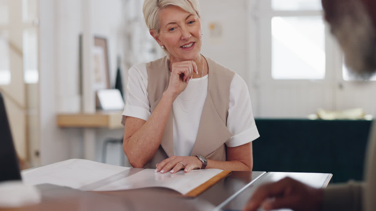Senior lawyer, contract and client sign legal