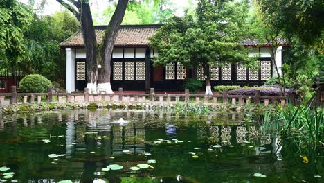 asian village and pavilion recreation in china