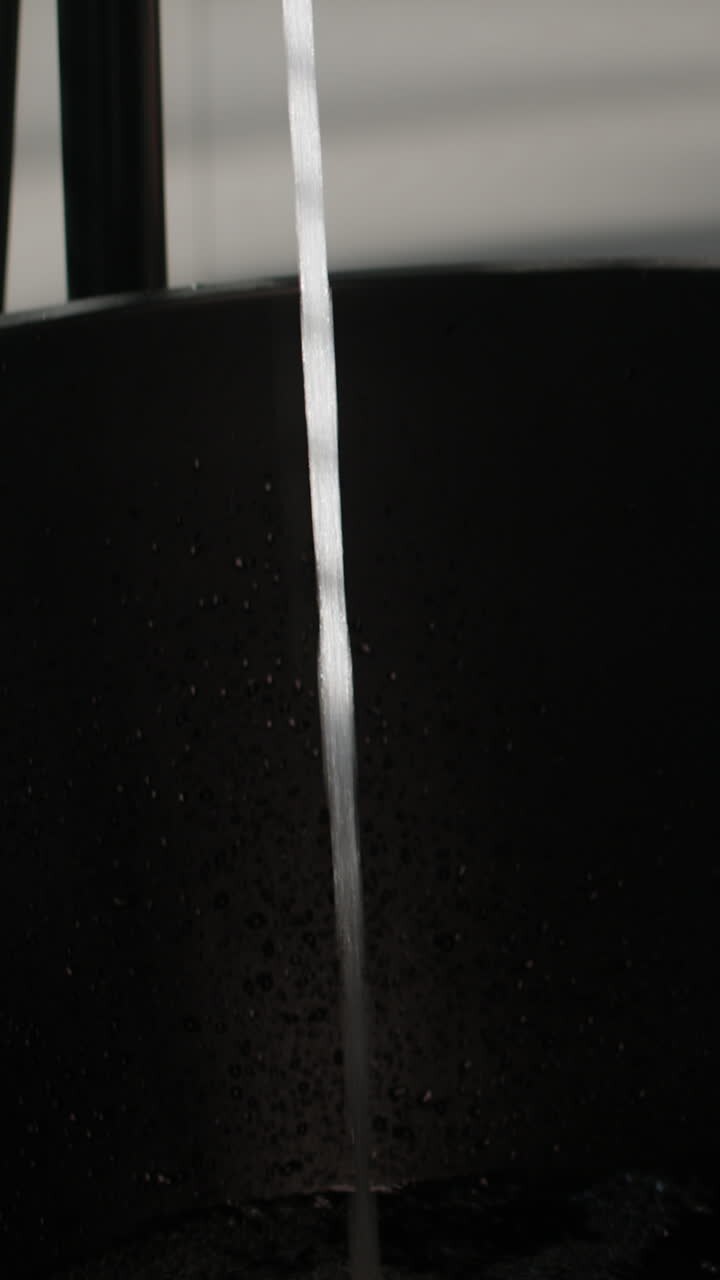 Water flowing from a faucet