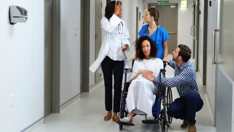 doctors rushing pregnant woman to the emergency room