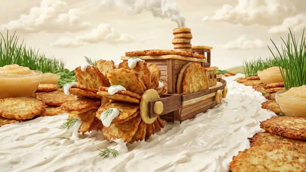 Whimsical Pancake Train