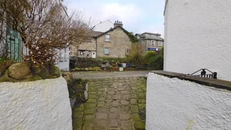 busy road in the cumbrian village of ambleside