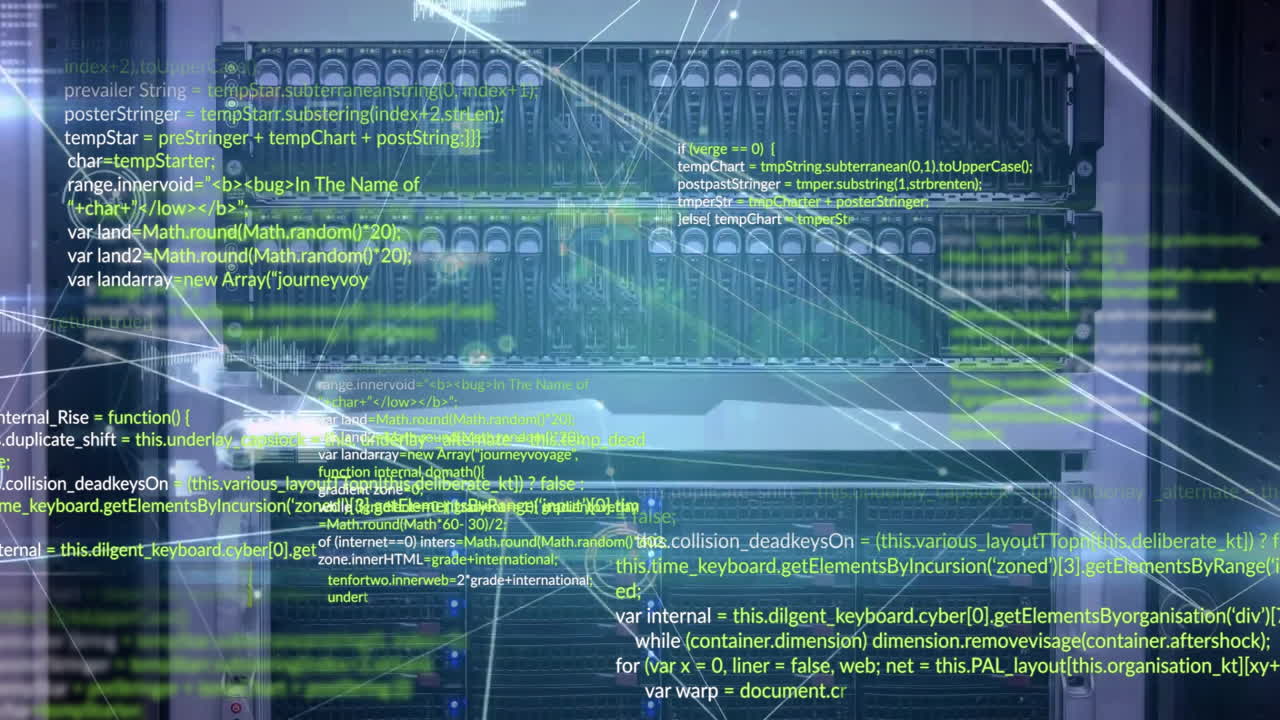 Animation of data processing over computer server