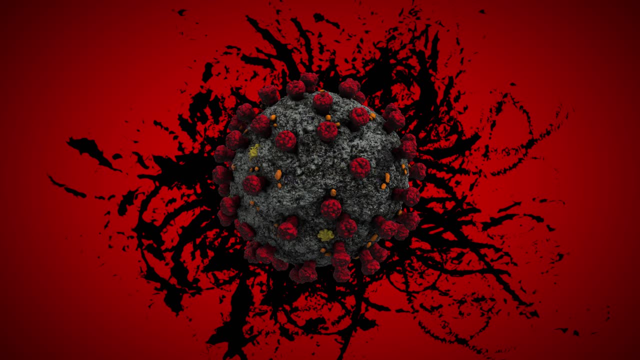 Virus Illustration with Abstract Background