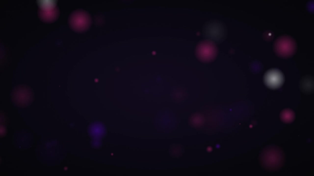 Abstract Background with Floating Purple and White Bokeh Particles