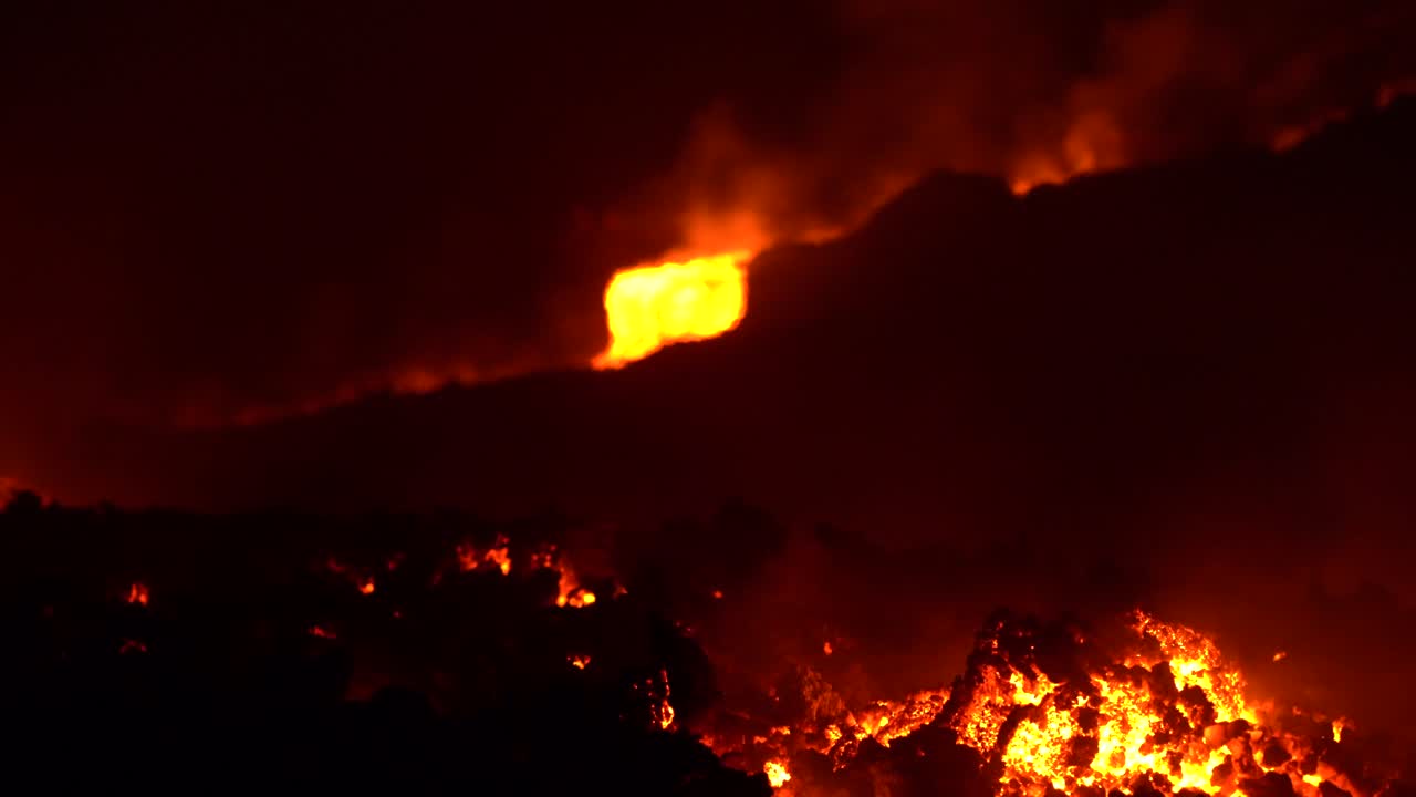 Close up guatemala volcano lava