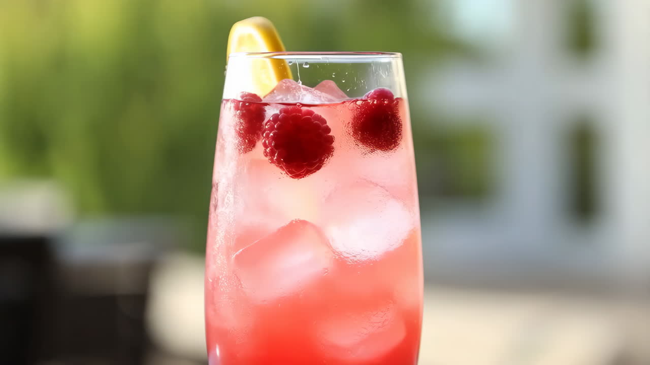 Refreshing raspberry lemonade cocktail