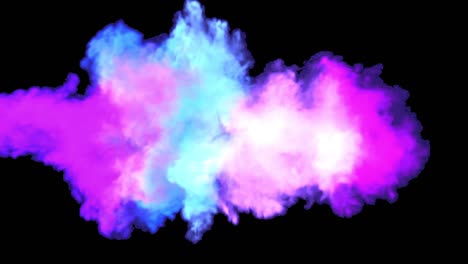 multicolored colorful smoke. an explosion of liquid multi-colored ink. vfx animation with an alpha channel.