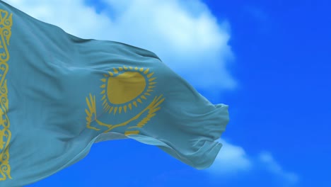 seamless loop of kazakhstani flag.