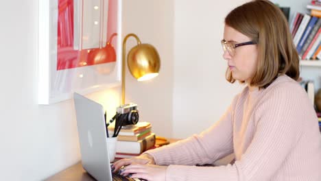 woman using a laptop