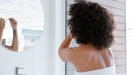 Hair,-hair-care-and-black-woman-with-afro-by