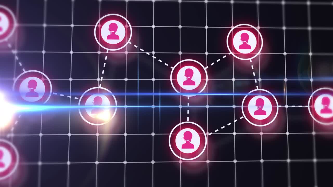 iconos de despachador animación de conexión. concepto de servicio al cliente. tecnología omnicanal. 4k