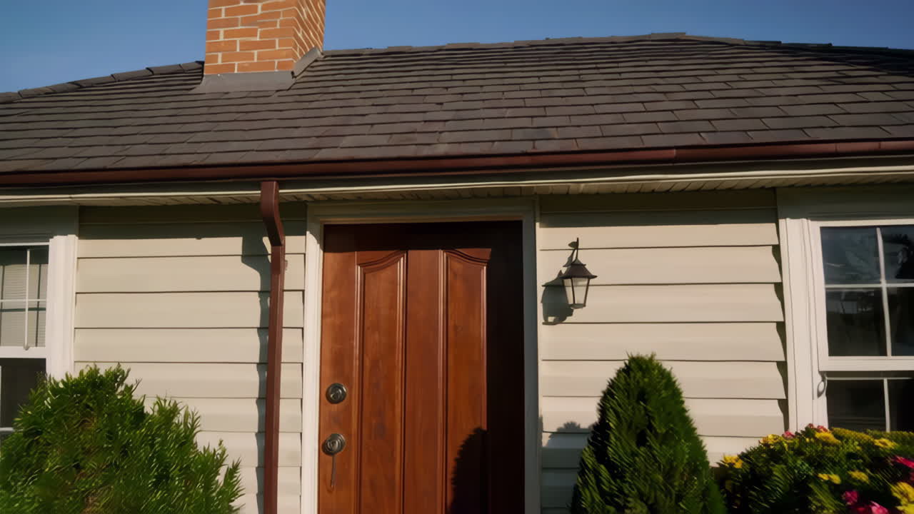 Exterior of a charming house on a sunny day