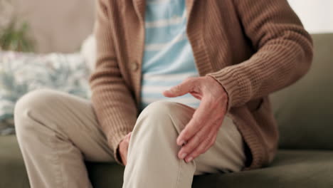 senior man with knee pain