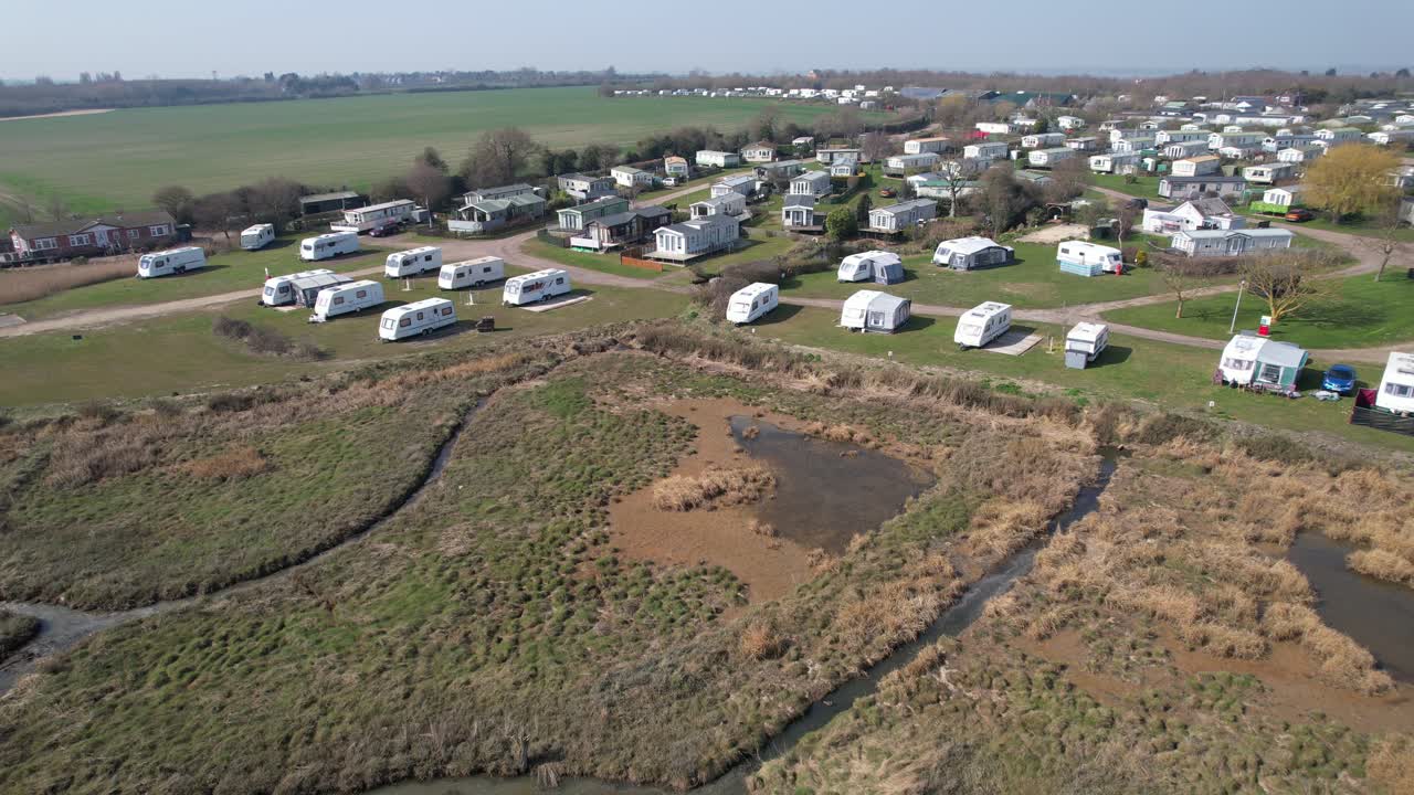point clear st osyths caravan mobile home site essex reino unido imágenes de drones