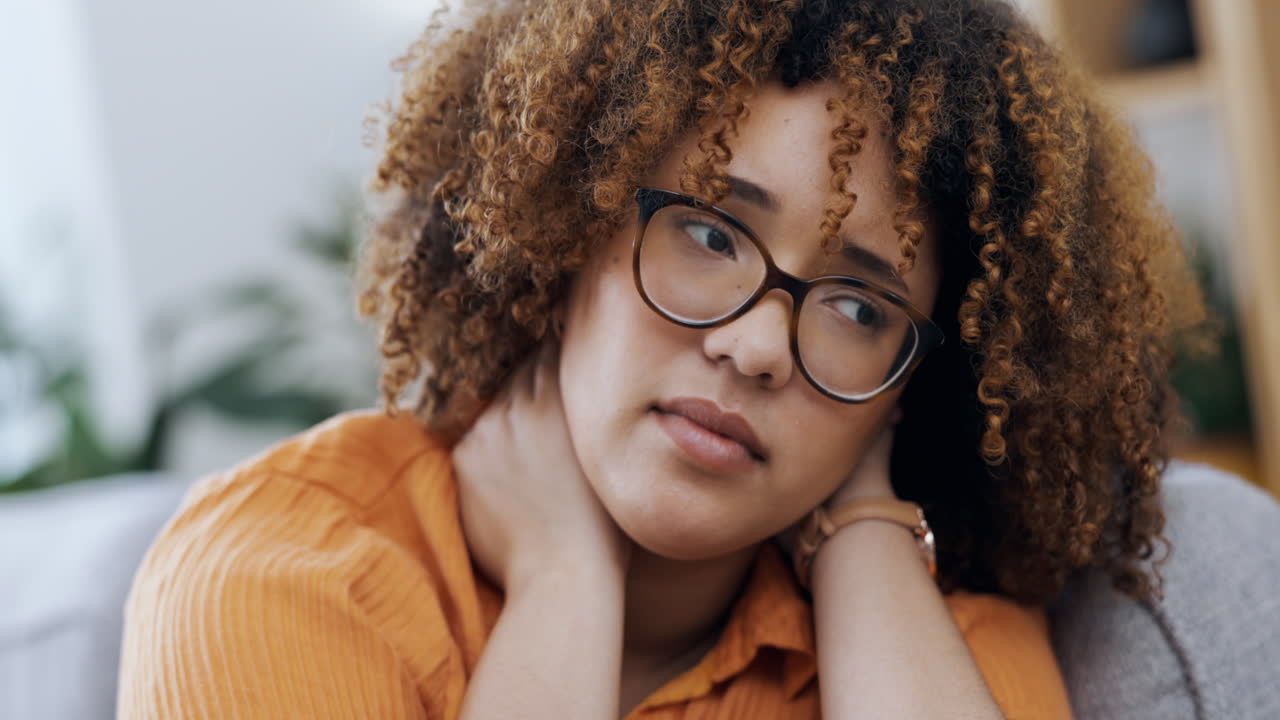 Sad, stress and woman with depression
