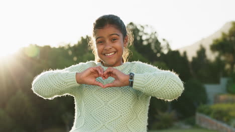 child, sign with hands or girl with a heart