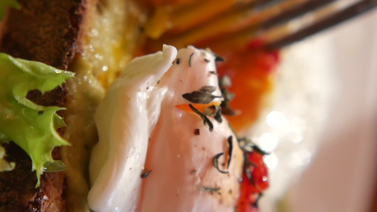 Poached Egg on Toast with Salad