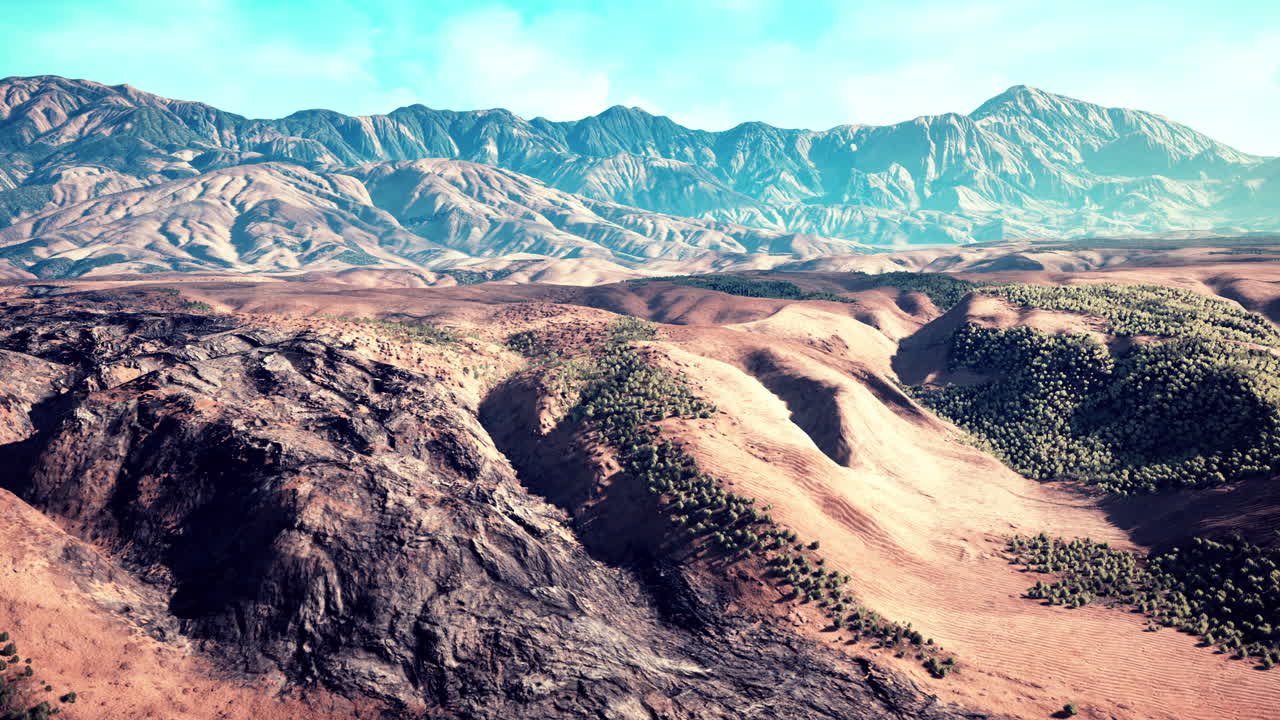 비행기 에서 바라보는 사막