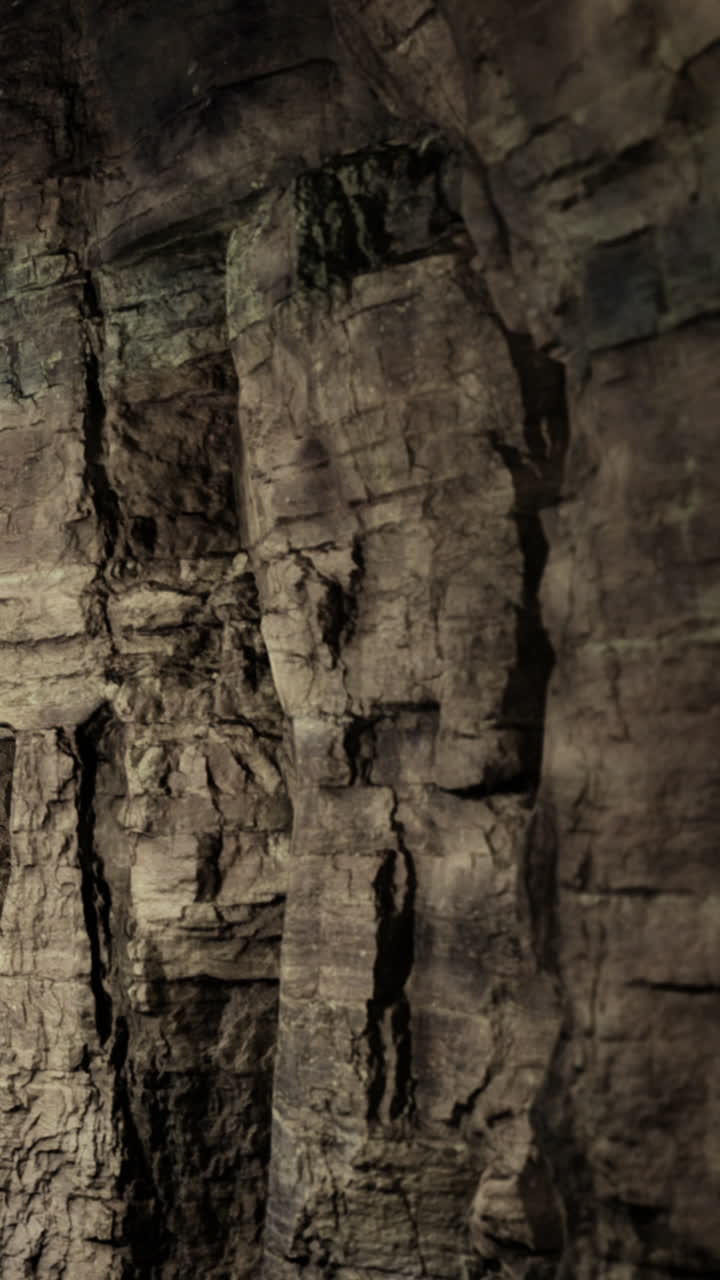 Formazioni rocciose mostrano texture e motivi naturali nel paesaggio