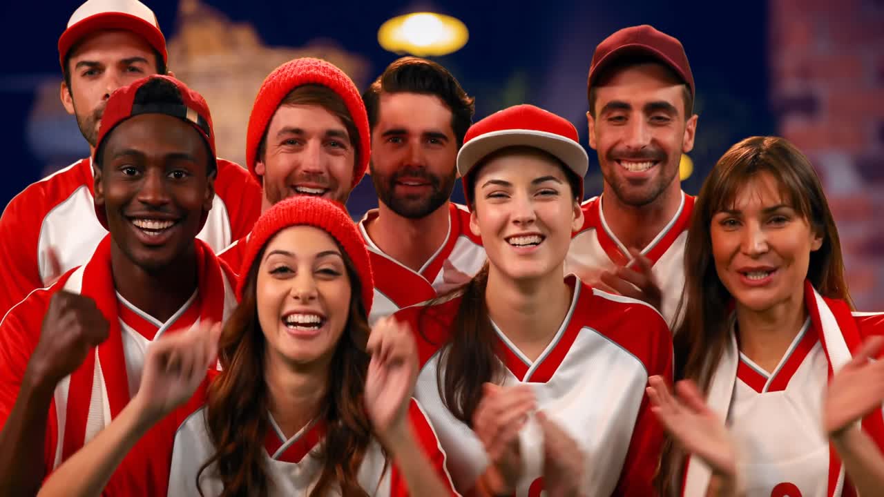 los aficionados al deporte aplaudiendo en voz alta 4k