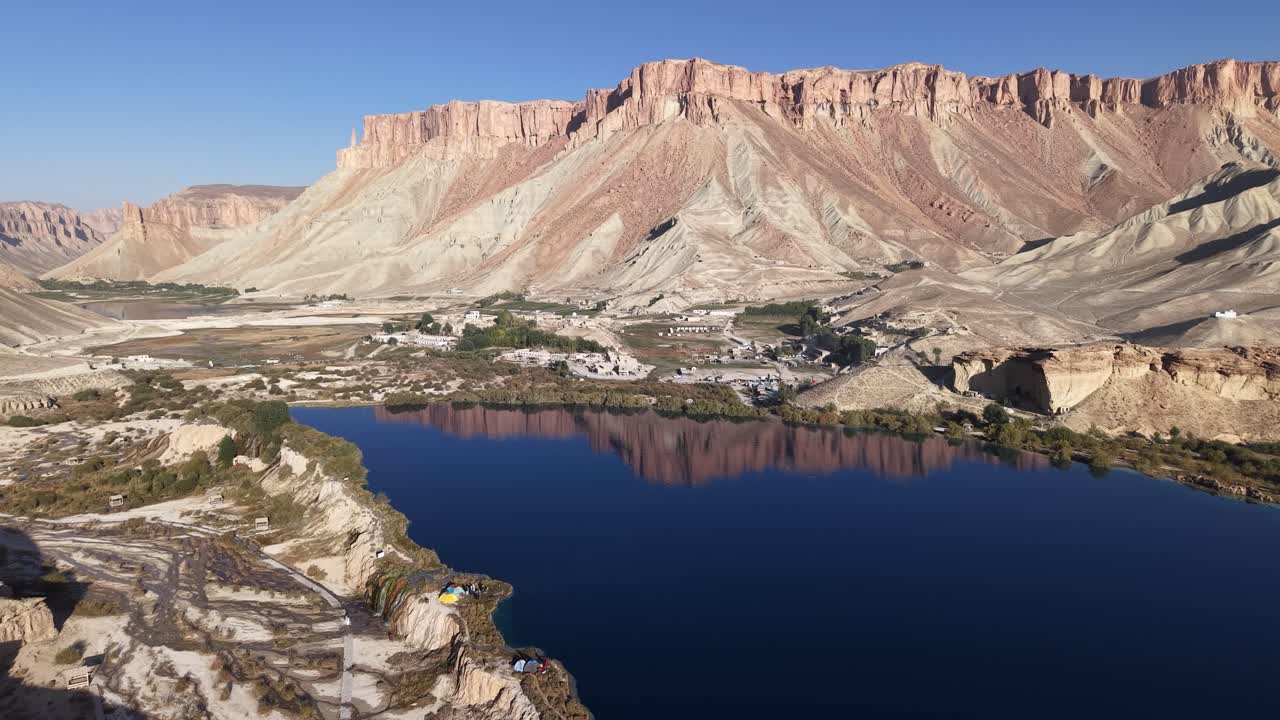 Afghan people at Band-e-Amir camping and picnic is the national park of Afghanistan. the footage captured on 12 September 2025
