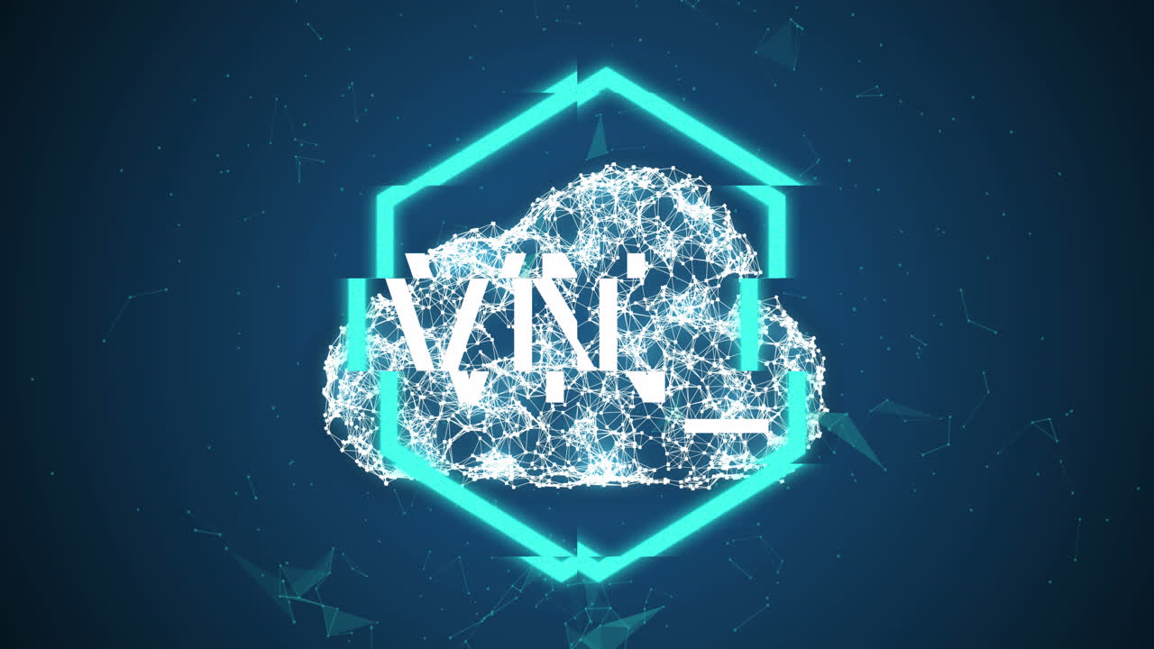 검은색 배경에 있는 클라우드 아이콘 위의 nft 텍스트의 애니메이션