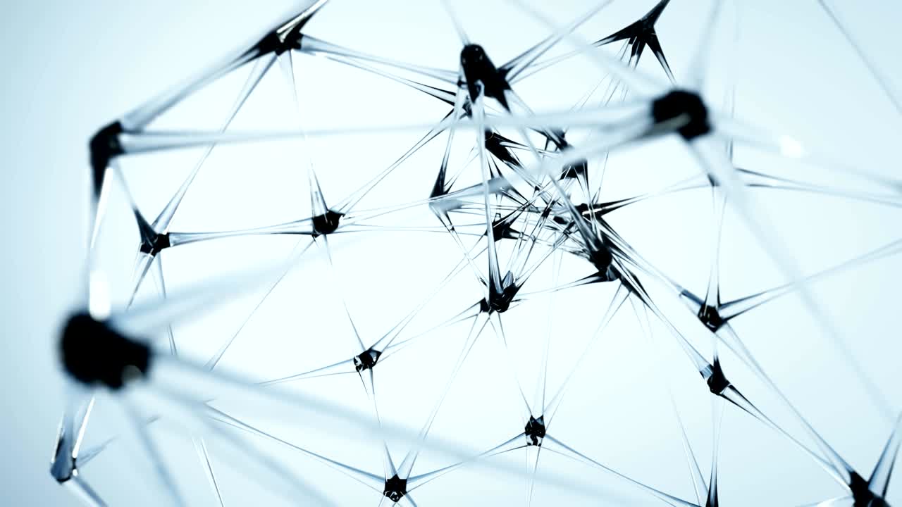 4k 추상 유리 분자 구조