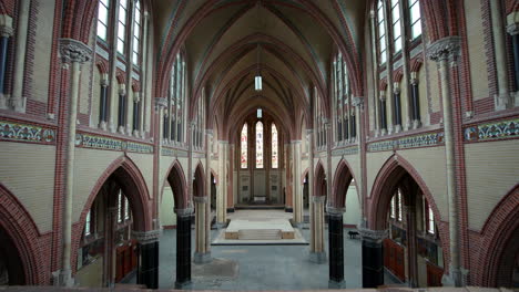 interior of gouwekerk church in the dutch city of gouda in netherlands