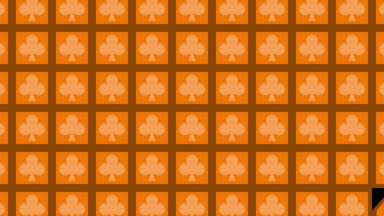Orange and Brown Clubs Pattern