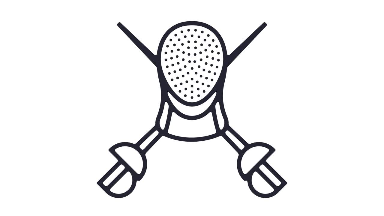 펜싱 스포츠 아이콘 애니메이션