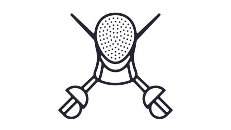fencing sport icon animation