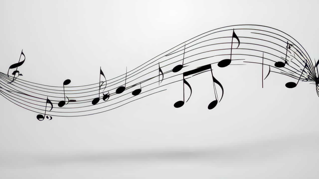 diseño gráfico de notas musicales