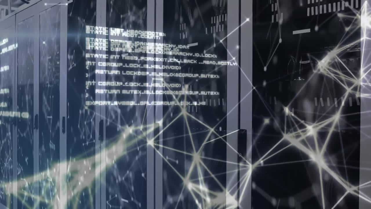 Data processing and white web connections over room of screens