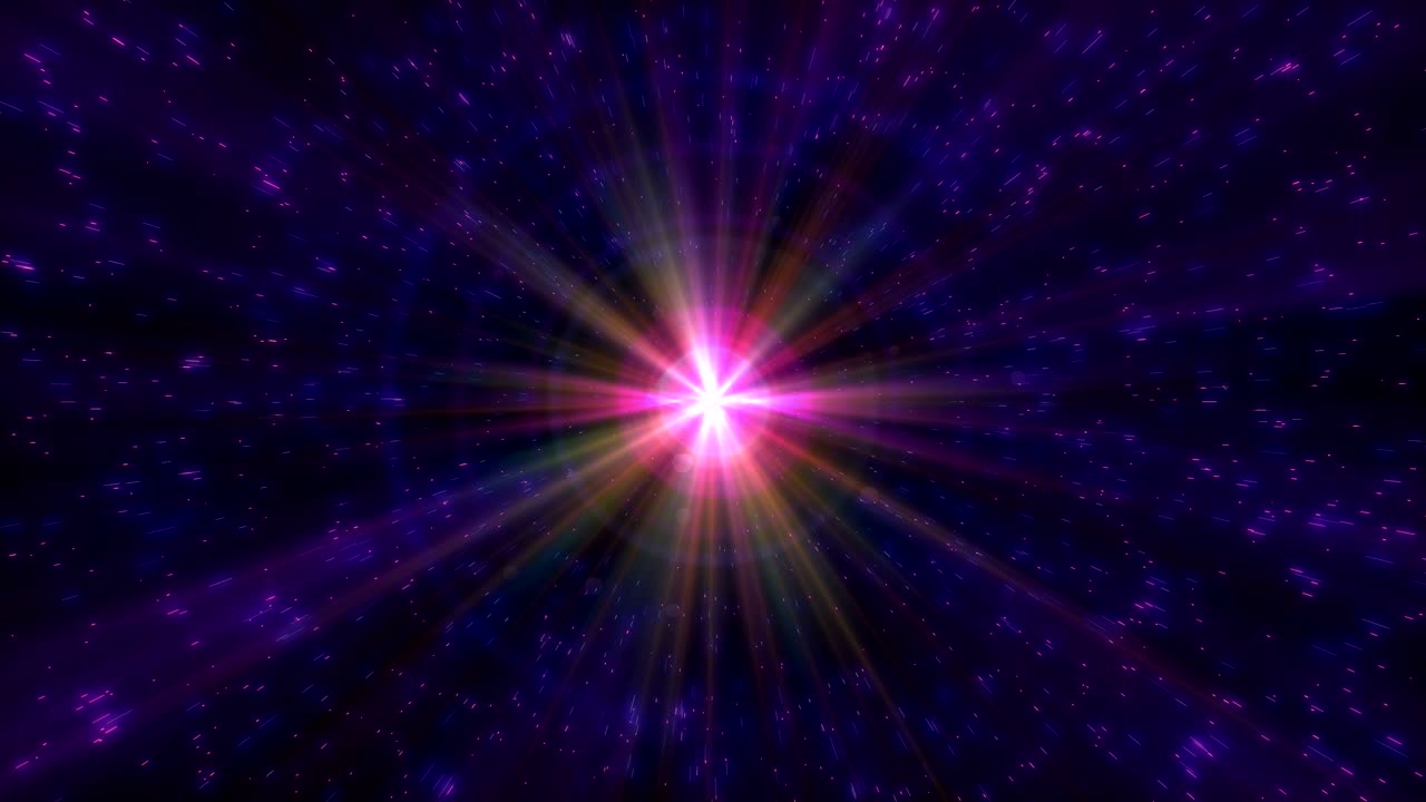 fly in space with stars 4k