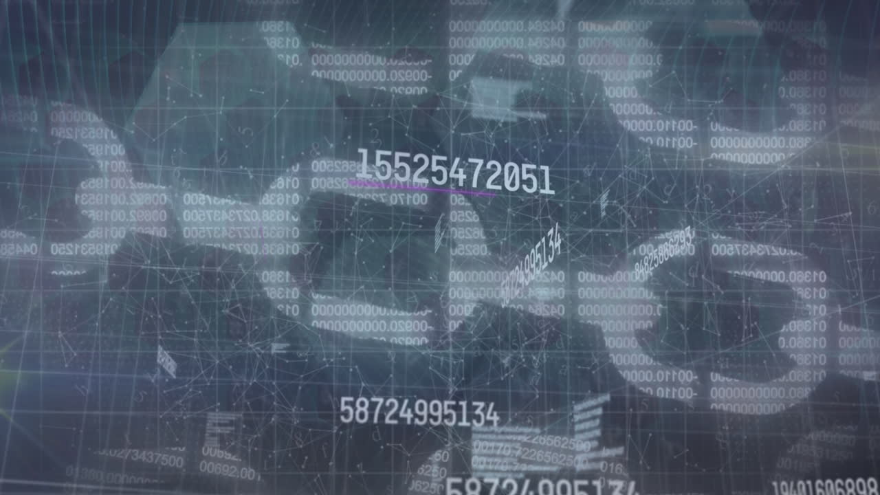 Animation of digital data processing over chains