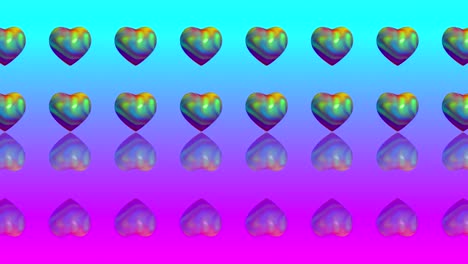 fondo de movimiento abstracto psicodélico de corazones
