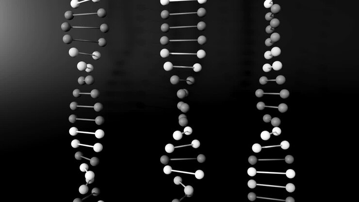 4K Abstract DNA double helix.