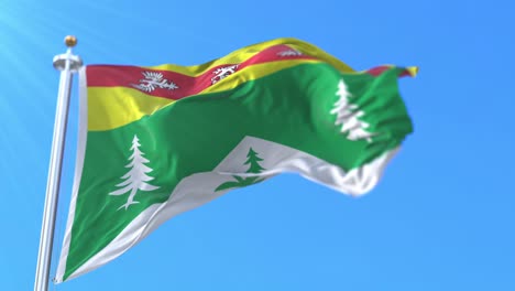 bandera del departamento de vosges en la región de grand est, francia.