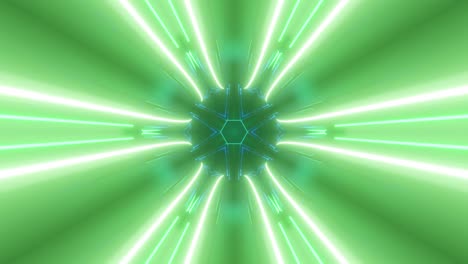 fondo en el estilo de cyberpunk o futuro de alta tecnología. transformador de túnel de ciencia ficción con luces de neón. túnel de alta tecnología abstracto en bucle de 4k. la cámara vuela a través del túnel cambiante a alta velocidad.