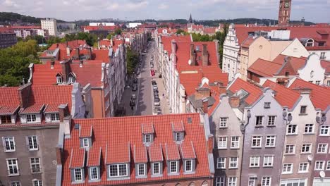 gdansk old town aerial shot