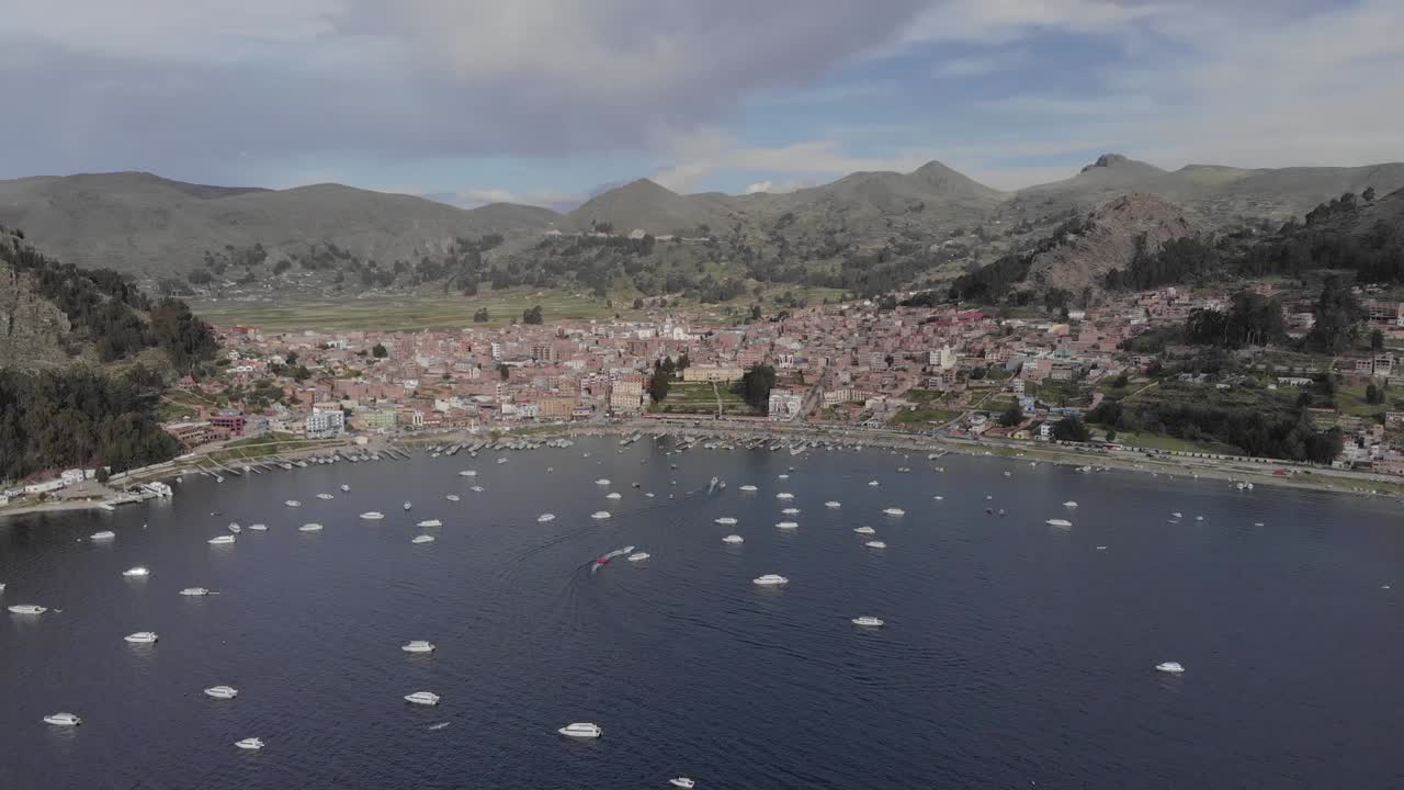 코파카바나, 볼리비아의 티티카카 호수에서 항공 하이퍼스 타임스