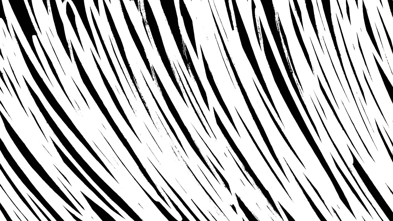 Dynamisk hvid krusedullelinjeanimation på sort baggrund