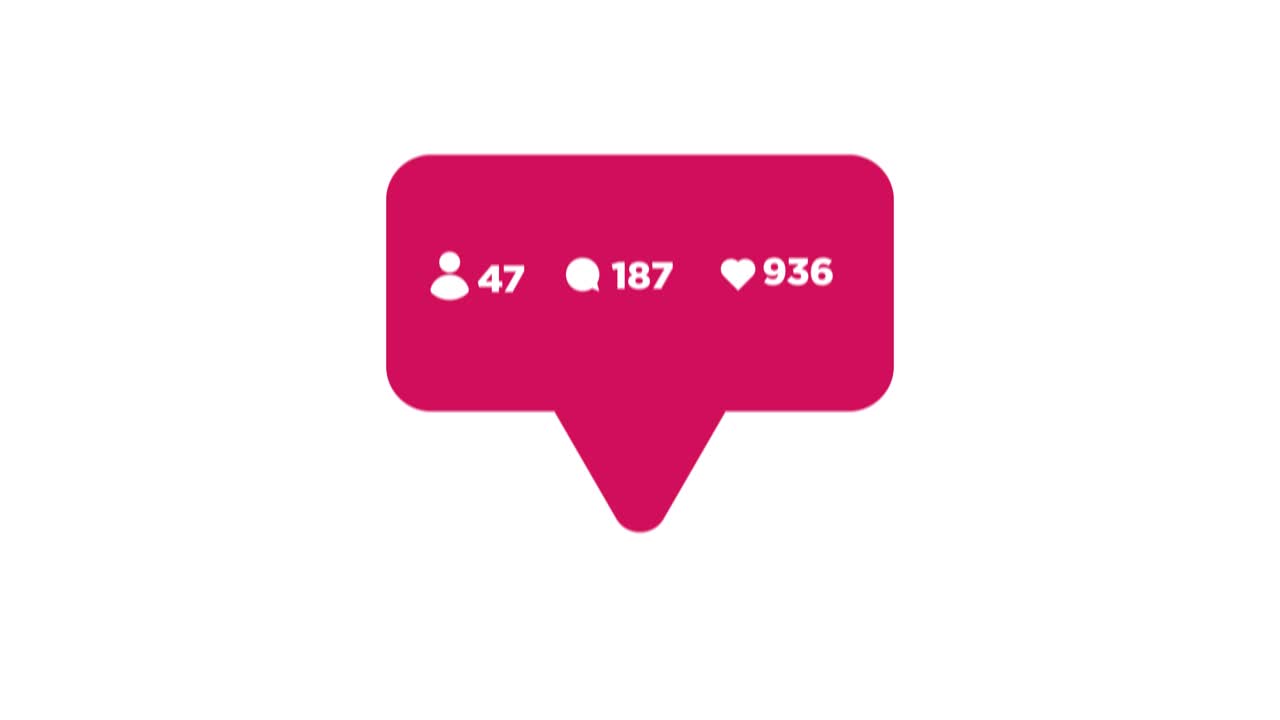 Notifica sui social media che mostra metriche di coinvolgimento in aumento