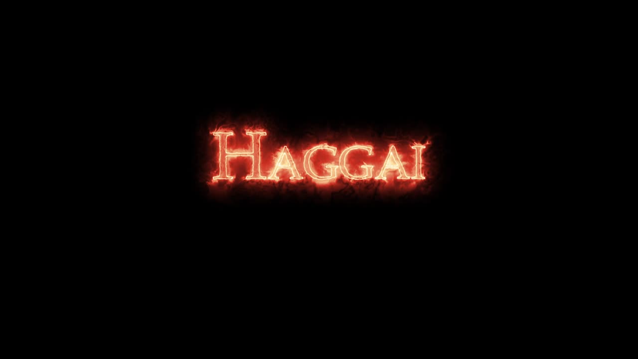 haggai escrito con fuego. bucle