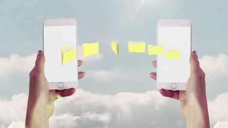 notes transferring from one smartphone to another