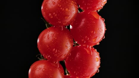 water droplets on fresh cherry tomatoes