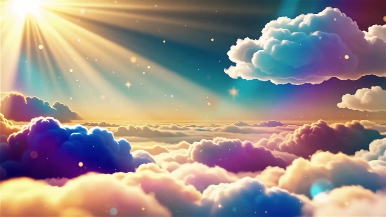 Christian Heavenly Light Worship Background